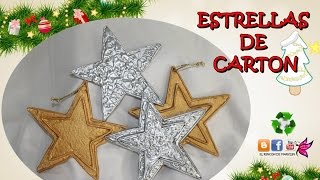 ESTRELLAS de CARTON para COLGAR MANUALIDADES FACILES para NAVIDAD [upl. by Horwath]