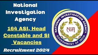 NIA Inspector SI ASI amp Other Recruitment 2024 Overview [upl. by Monroe408]