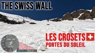 4K Skiing The Swiss Wall Le Mur Suisse amp Crossing to France Avoriaz Switzerland GoPro HERO11 [upl. by Munster469]