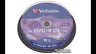 Распаковка Verbatim DVDR 85 GB DL 8x Cake из Rozetkacomua [upl. by Redd13]