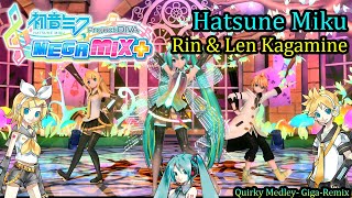 Project Diva Mega Mix Hatsune Miku amp Rin amp Len Kagamine Quirky Medley GigaRemix HD [upl. by Anuayek]