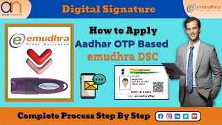 How to Apply Aadhar OTP Based emudhra DSC  how to get dsc certificate online  acutenetworks [upl. by Elinet]