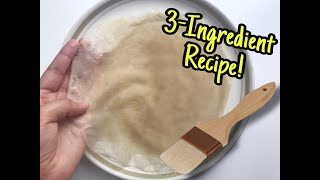 EASIEST 3INGREDIENT LUMPIA WRAPPER RECIPE  EGG ROLL WRAPPER [upl. by Duntson]