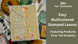 Easy Multicolor Stamped Leaves  The Greetery [upl. by Denny]