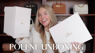 POLÈNE UNBOXING 🤍  TWO NEW BAGS MODSHOTS amp WHAT FITS [upl. by Ennayoj]