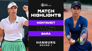 Anett Kontaveit vs Irina Bara  2022 Hamburg Round 1  WTA Match Highlights [upl. by Annaig]