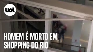 Homem é assassinado em escada rolante de shopping no Rio [upl. by Ames566]