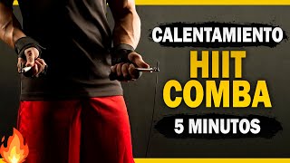 🌡️ CALENTAMIENTO 5 MINUTOS  Rutina HIIT COMBA para ANTES DE ENTRENAR [upl. by Nahsez]