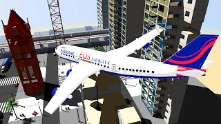 PLANE CRASH  3D CITY Experimental Simulation [upl. by Ema]