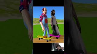 Scary Teacher 3D  Take Care of Tree vs Water Syringe and SkateBoard Challenge Granny Loser shorts [upl. by Rickert]