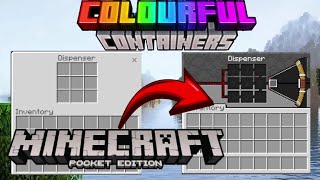 Colourful Containers Mod MCPE  Realistic Containers [upl. by Legir]