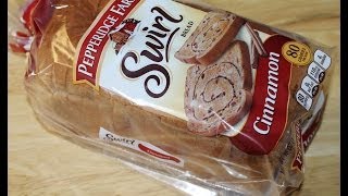 Pepperidge Farm Cinnamon Swirl Bread Food Review [upl. by Oicafinob799]