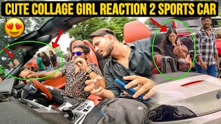 Cute College Girls Reaction to my Sports Car 😍 BMW Z4 🔥 [upl. by Airednaxela]