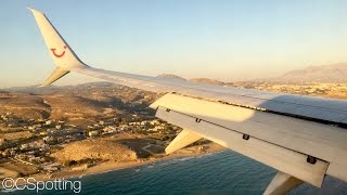 4K Beautiful morning approach and landing at Heraklion Airport  TUIfly Boeing 737800 DATUC [upl. by Laine516]