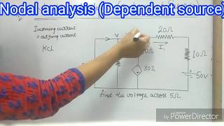 KcLNodal analysis dependent source simply solve [upl. by Winfield798]