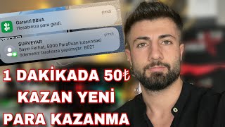 1 DAKİKADA 50₺ ve dolar KAZANDIRAN YENİ İŞ 💰 ÖDEME KANITLI  İnternetten Para Kazanma kaçırma [upl. by Gentes]