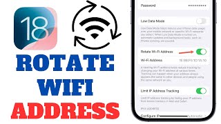 How To Rotate WiFi Address on iPhone in iOS 18 [upl. by Kotz]