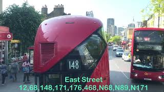 Full Route Visual  Route 176  Penge to Tottenham Court Road  EH223 amp LT430 YX18 KPO LTZ1430 [upl. by Nerti264]