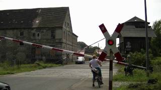 BÜ Oschersleben quotFabrikstraßequot  WSSBAnlage [upl. by Yadrahc]