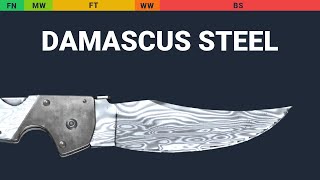 Falchion Knife Damascus Steel  Skin Float And Wear Preview [upl. by Enaerb]