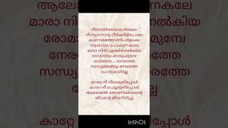 katte nee veesharuthipol song lyricsmalayalamsongs [upl. by Samid252]