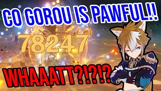 C0 Gorou is PAWFUL 4★ Weapon Showcase Genshin Impact [upl. by Ezra]