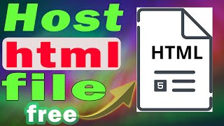 How to host html file for free PLUS FREE DOMAIN [upl. by Nosirrah]