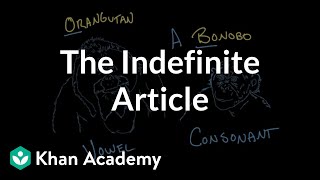 The Indefinite Article  Parts of Speech  Grammar  Khan Academy [upl. by Llig561]