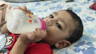 Baby Self Feeding  Baby Milk Feeding  Bottle Feeding  Baby Feeding [upl. by Kopp]