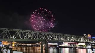 Great American Ballpark Cincinnati Reds Friday Fireworks July 29 2022  From Gliers Goettafest [upl. by Nnahaid6]