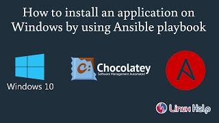 How to install an application on Windows by using Ansible playbook [upl. by Enaira65]