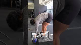 Deficit Bent Over Row w Flexion [upl. by Volnay]