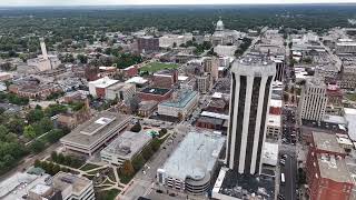 Drone 360 Above Illinois State Capital  Springfield Illinois [upl. by Adnelg]