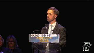 Discours complet des vœux 2024 du maire de Voiron  Julien Polat [upl. by Kobylak358]