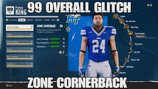 99 OVERALL GLITCH IN ROAD TO GLORY NCAA 25 ZONE CORNERBACK AFTER PATCH [upl. by Zoba495]