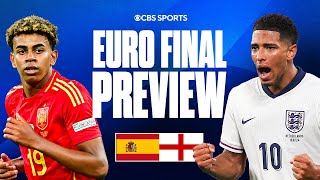 Euro 2024 Final Spain vs England Match Preview  CBS Sports [upl. by Airednaxela]