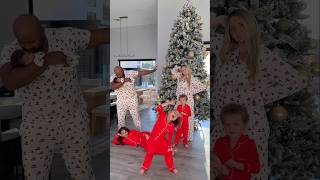 Who did it best😆🎄❤️ familytrend dance dancetrends matchingpjs [upl. by Euqinorev322]