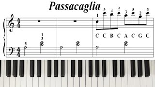 Passacaglia  Handel  Halvorsen  Easy Piano [upl. by Eiramanitsirhc]