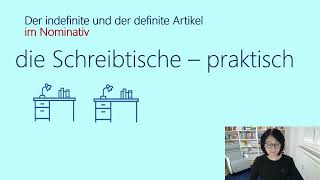 Grammatik A1 Der indefinite und der definite Artikel im Nominativ mit Valentyna Schmieder [upl. by Queenie]