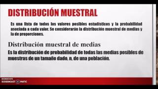 CONCEPTOS BÁSICOS DE MUESTREO Y DISTRIBUCIÓN MUESTRAL [upl. by Eltsirk906]