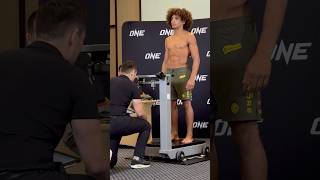 Kade Ruotolo passes hydration and makes weight for ONE 169 onechampionship [upl. by Ecirehs]