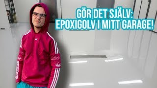 MÅLAR GARAGEGOLVET MED EPOXI  BLIR SKITSNYGGT [upl. by Ttehr512]