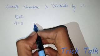 Easy Way To Check Number Is Divisible By 11 [upl. by Leahcimdivad848]