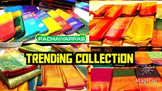 TNagar Kanchipuram pachaiyappas silks New trending sarees collections 💥shamyukthalifestyle [upl. by Conlen]