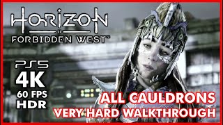 HORIZON FORBIDDEN WEST ALL CAULDRONS 4K 60FPS PS5 HDR  Very Hard Walkthrough  No Commentary [upl. by Tabber942]