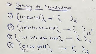 Binary to Hexadecimal conversion  Number System 2023  Best Method [upl. by Ardnoel]