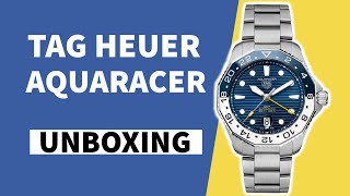 TAG HEUER Aquaracer Professional 300 GMT WBP2010BA0632 Unboxing [upl. by Llenwad]