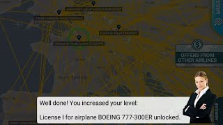 Airline Commander  Level 98 amp unlock license I Boeing 777300ER  ready to end of game [upl. by Clay816]