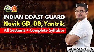 Indian Coast Guard Syllabus Navik GD DB Yantrik  All Sections Complete Syllabus by Saurabh Sir [upl. by Esorbma882]