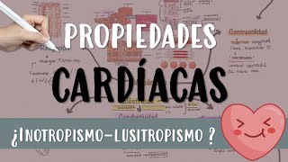 PROPIEDADES CARDÍACAS ❤️ LUSITROPISMO INOTROSPISMO  Automatismo conductividad contractilidad [upl. by Atinev]